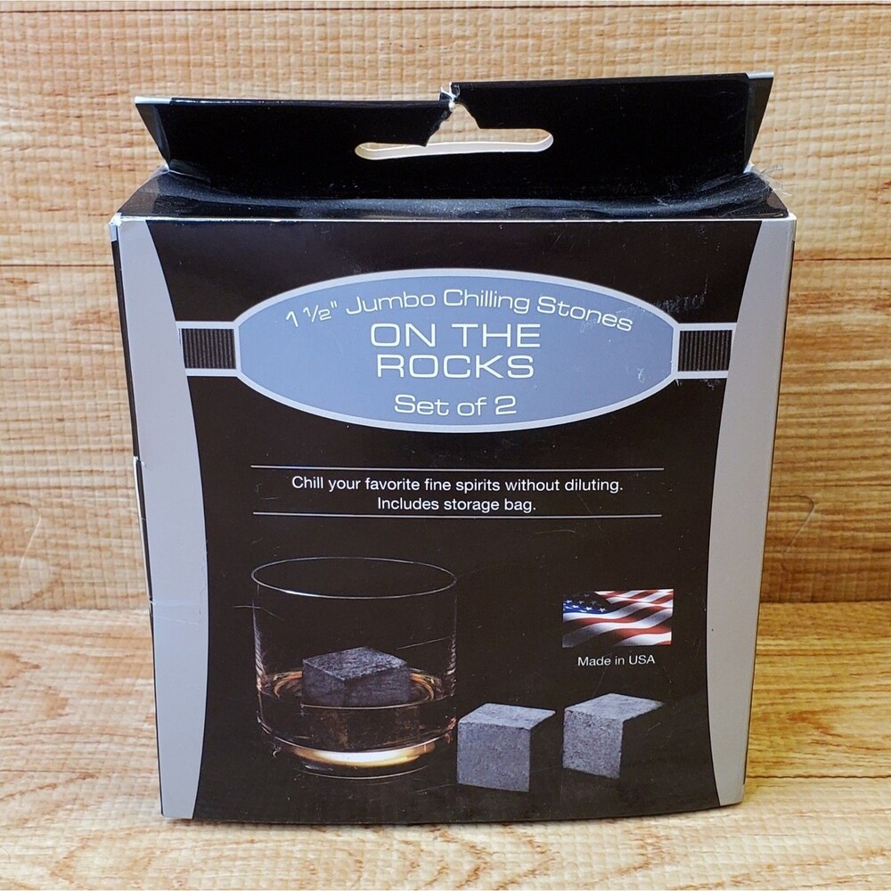 On The Rocks Chilling Stones Set of 2 Bed Bath Beyond NIB